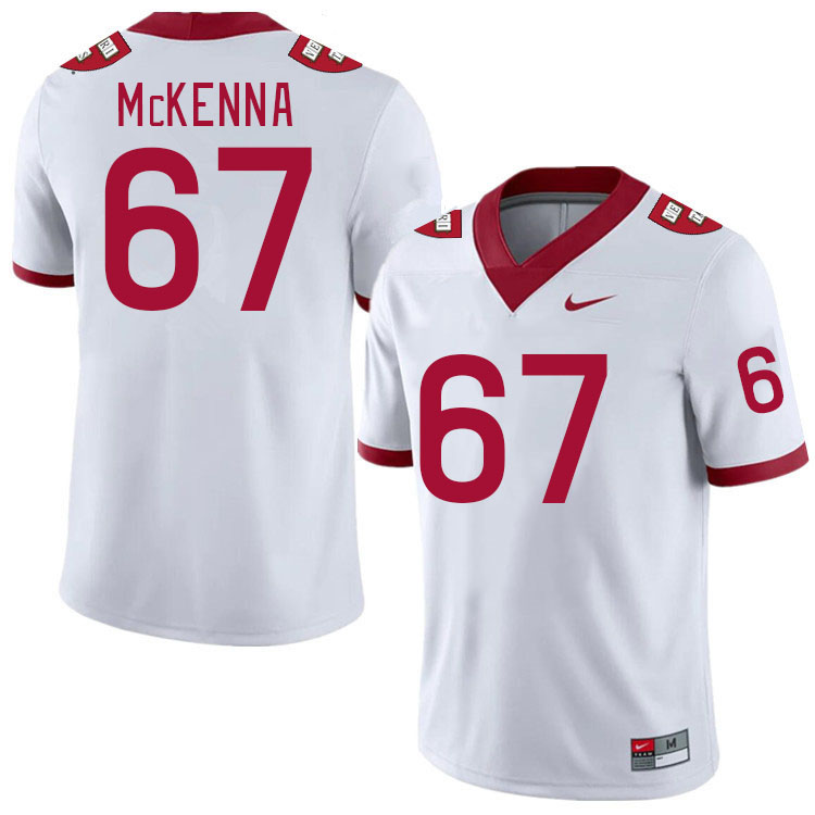 Men-Youth #67 Davis McKenna Harvard Crimson 2023 College Football Jerseys Stitched-White